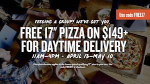 Large Order Delivery Deal! Daytime Delivery Now Seven Days a Week