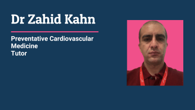 Meet the tutor - Preventative Cardiovascular Medicine