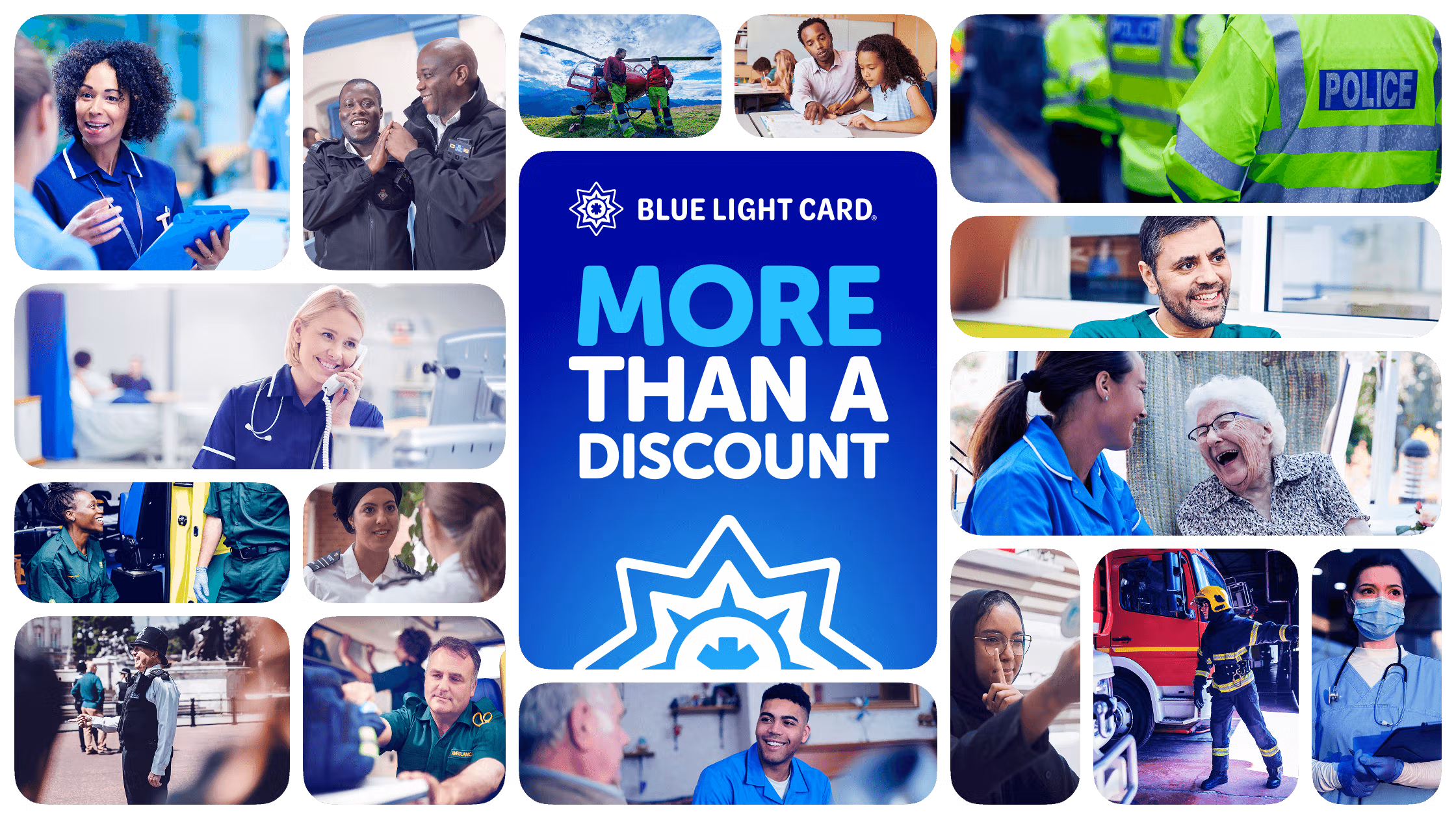 EXCLUSIVE OFFERS FOR BLUE LIGHT CARD HOLDERS.