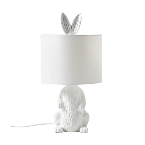 Tischlampe Cesta mit Hasenfigur