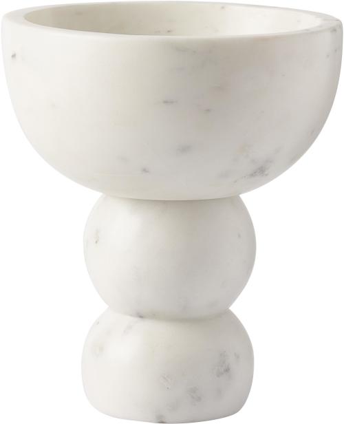 Kleine Deko-Schale Levi aus weißem Marmor