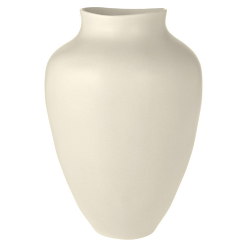 Handgefertigte Vase Latona in Cremeweiß