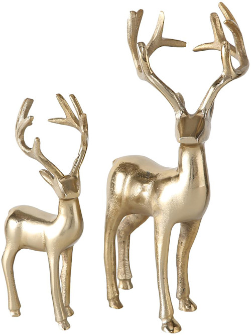 Deko-Hirsche Thielo in Gold