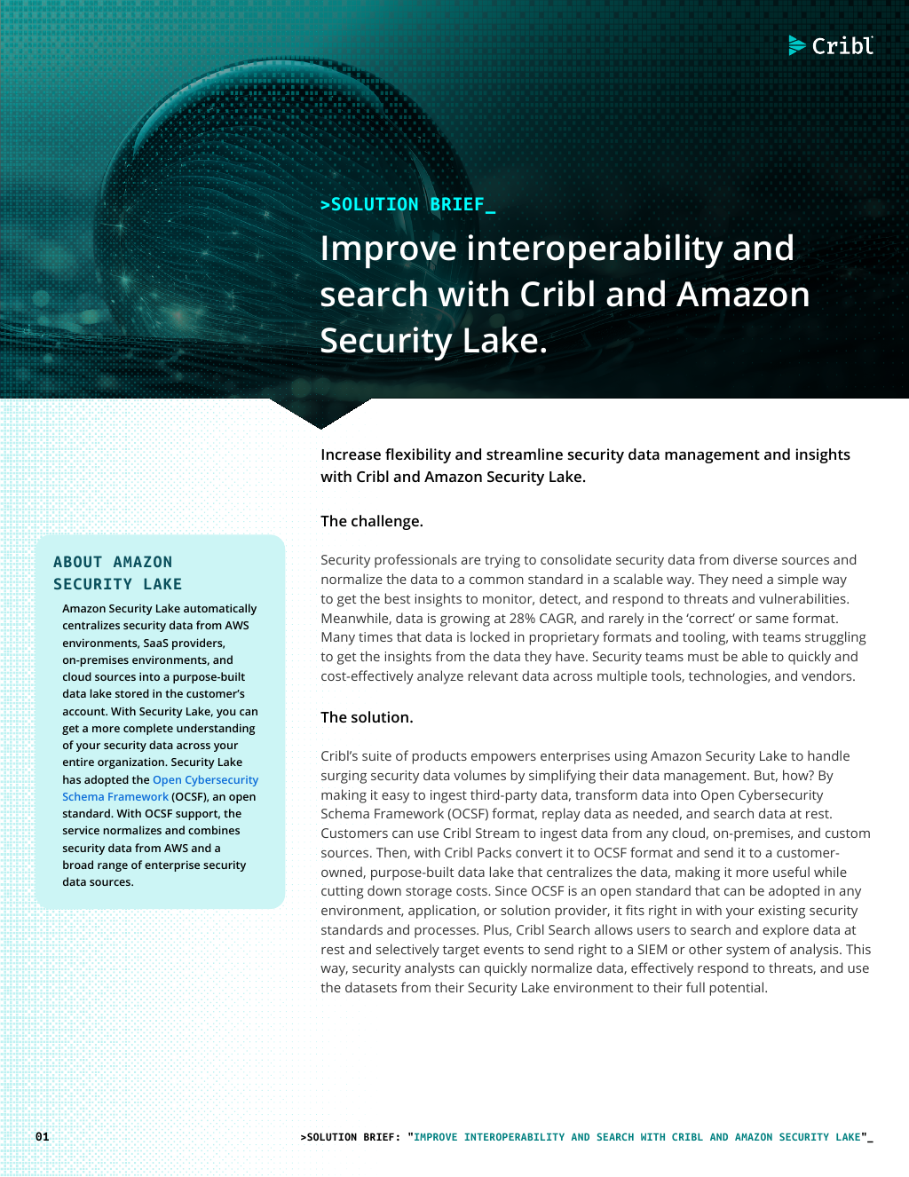 Improving Interoperability with Cribl and Amazon Security Lake | Cribl