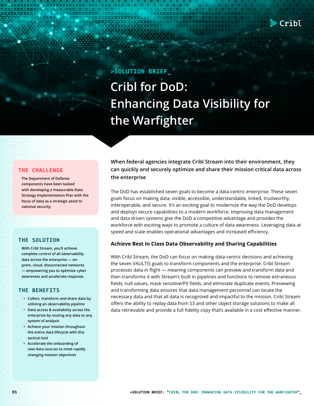 Cribl for DoD: Enhancing Data Visibility for the Warfighter | Cribl