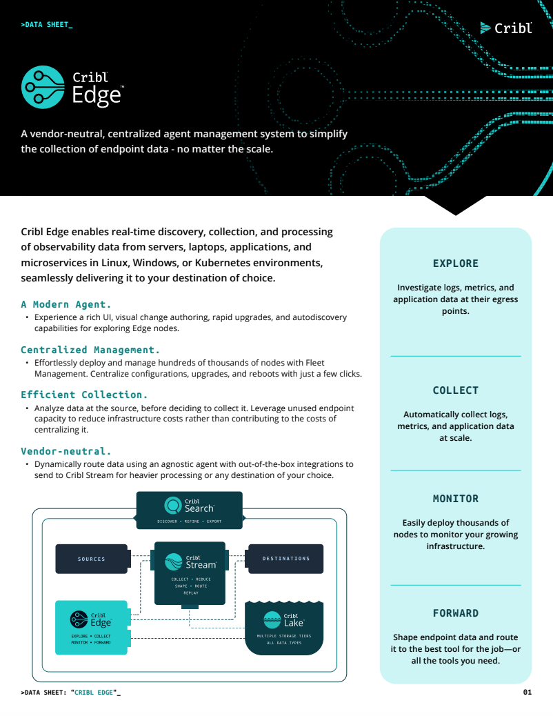 Cribl Edge (Portuguese) | Cribl