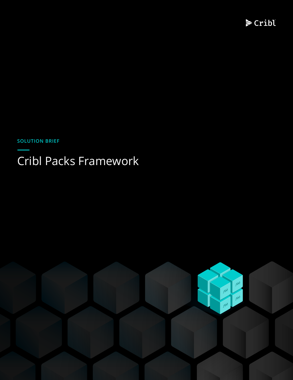 Cribl Packs Framework Solution Brief | Cribl