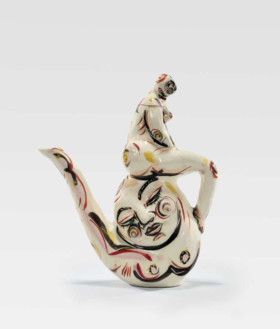 Crocker Art Museum - Art - Teapot with Two Figures by Akio