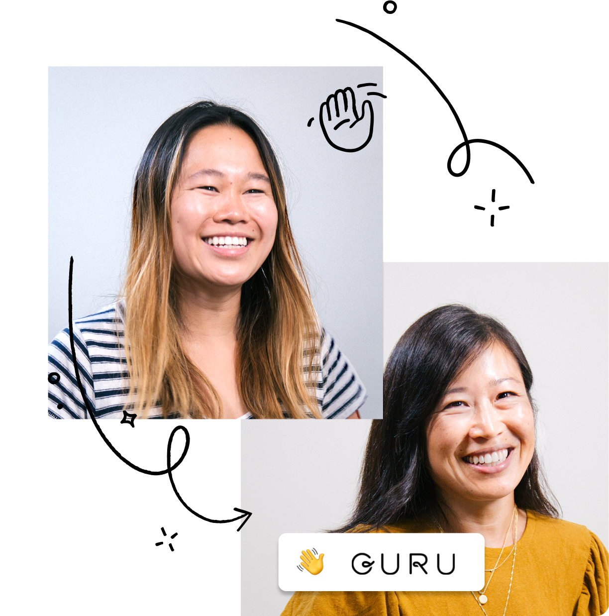 Anne Raimondi, Chief Customer Officer, and June Zhang, Customer Support Manager at Guru