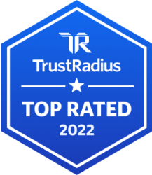 Plakette TrustRadius – Bestbewertung