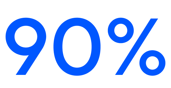 90%