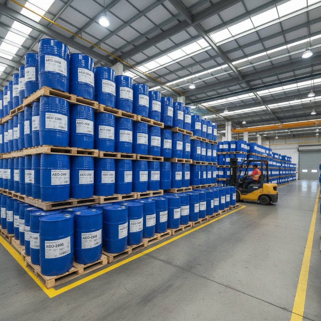 AEO-2406 industrial packaging 200kg drums logistics warehouse