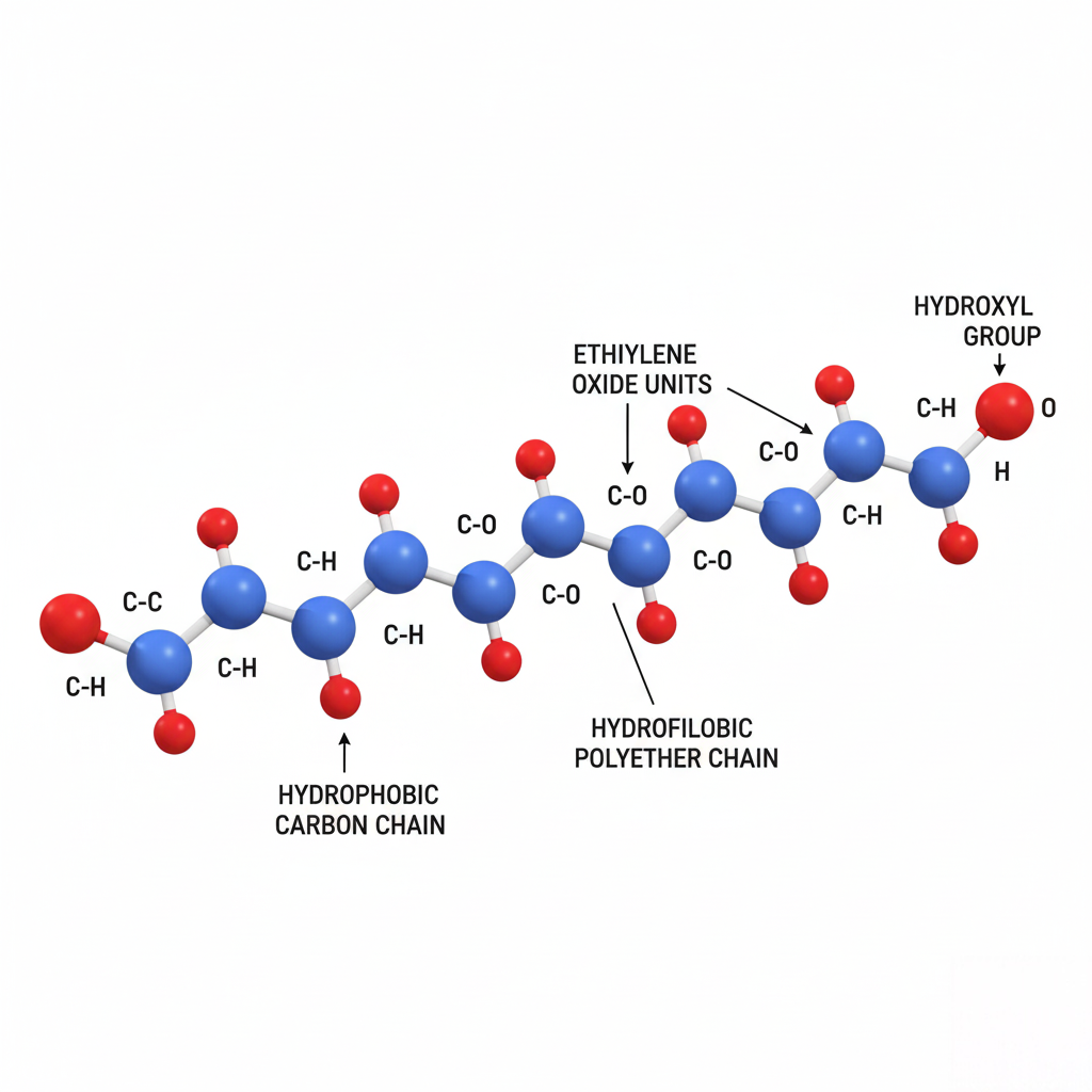 fatty alcohol ethoxylate molecular structure chemical diagram