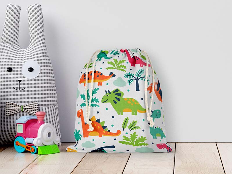personalised childrens drawstring bags