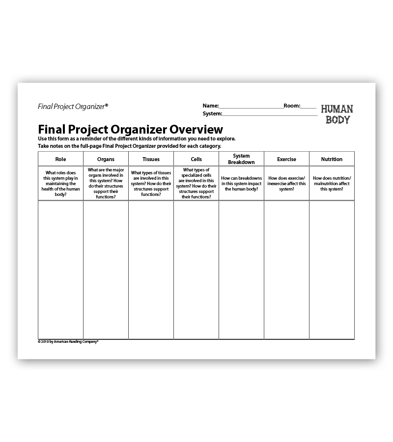 Final Project Organizers