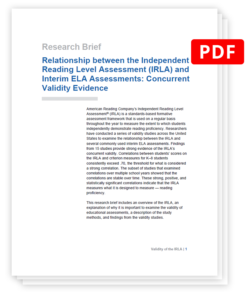 Validity of the IRLA - Interim