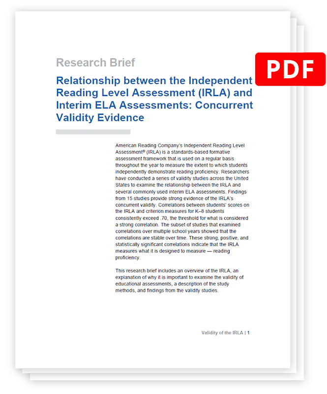 Validity of the IRLA - Interim