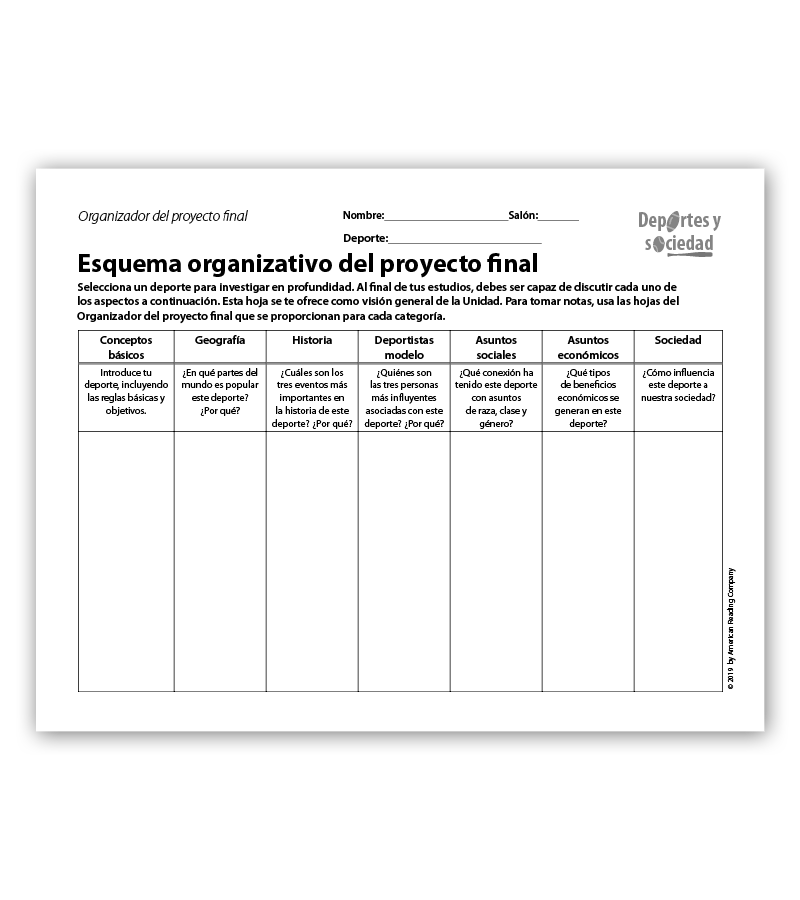 Final Project Organizers