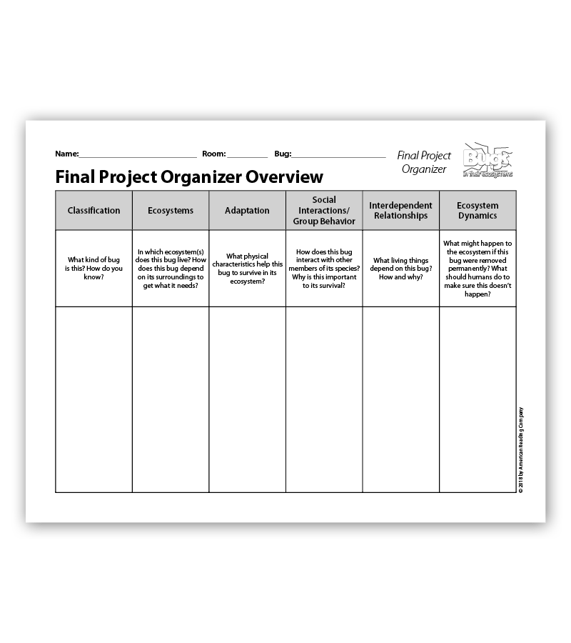 Final Project Organizers