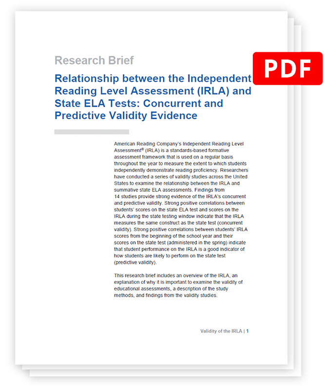Validity of the IRLA - Summative