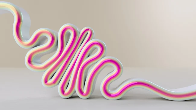 Squeezed abstract flexible shape