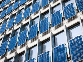 energy management solar panels - stock