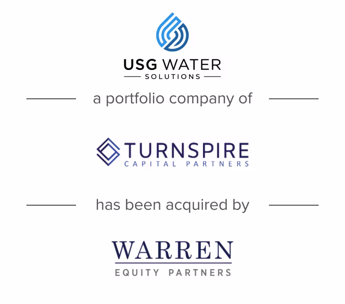 USG Water Solutions, a portfolio company of Turnspire Capital Partners, has been acquired by Warren Equity Partners