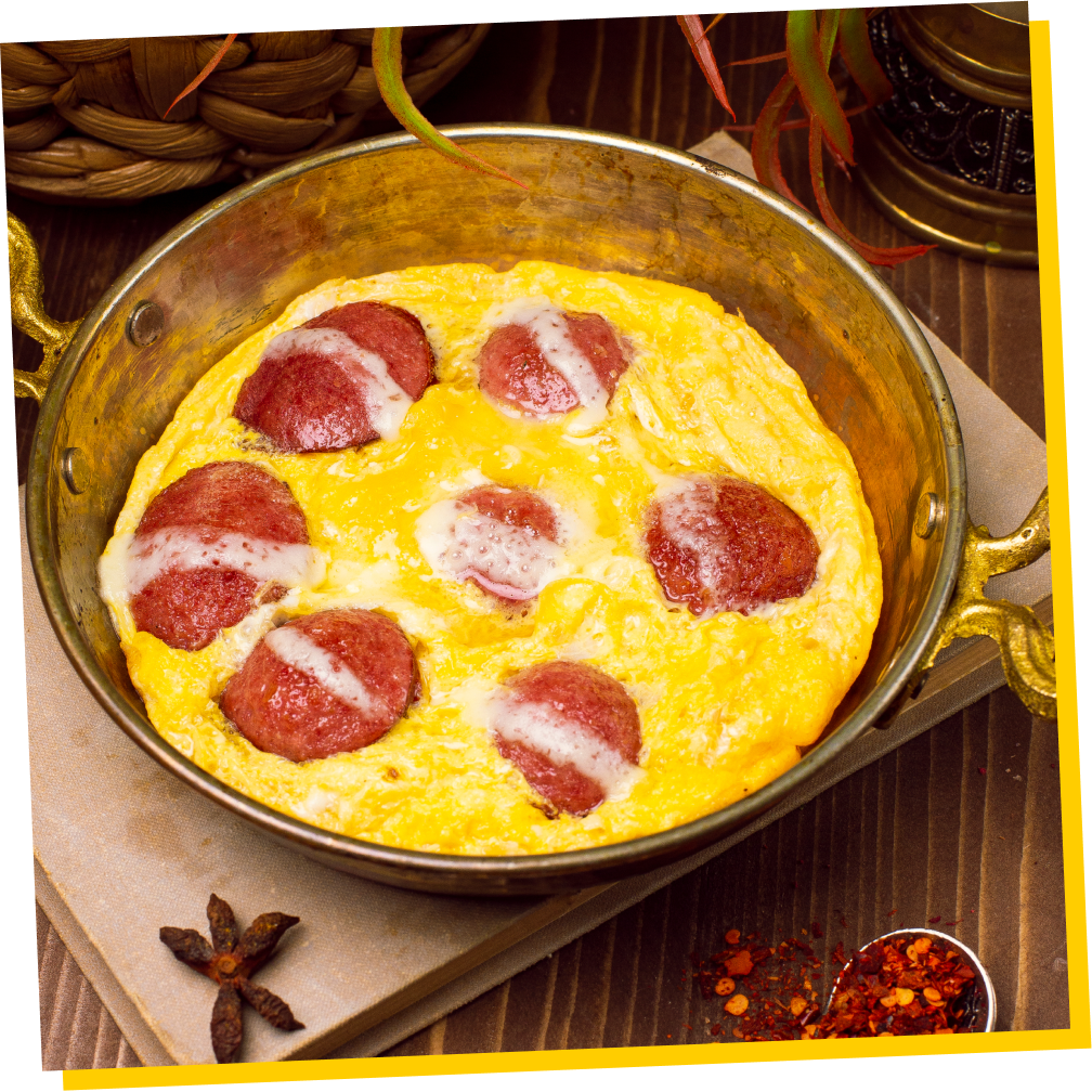 masala sausage omlette