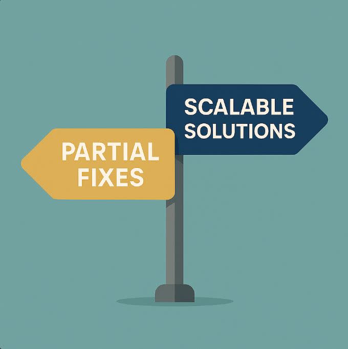 Cover Image for Small Fixes vs. Scalable Solutions