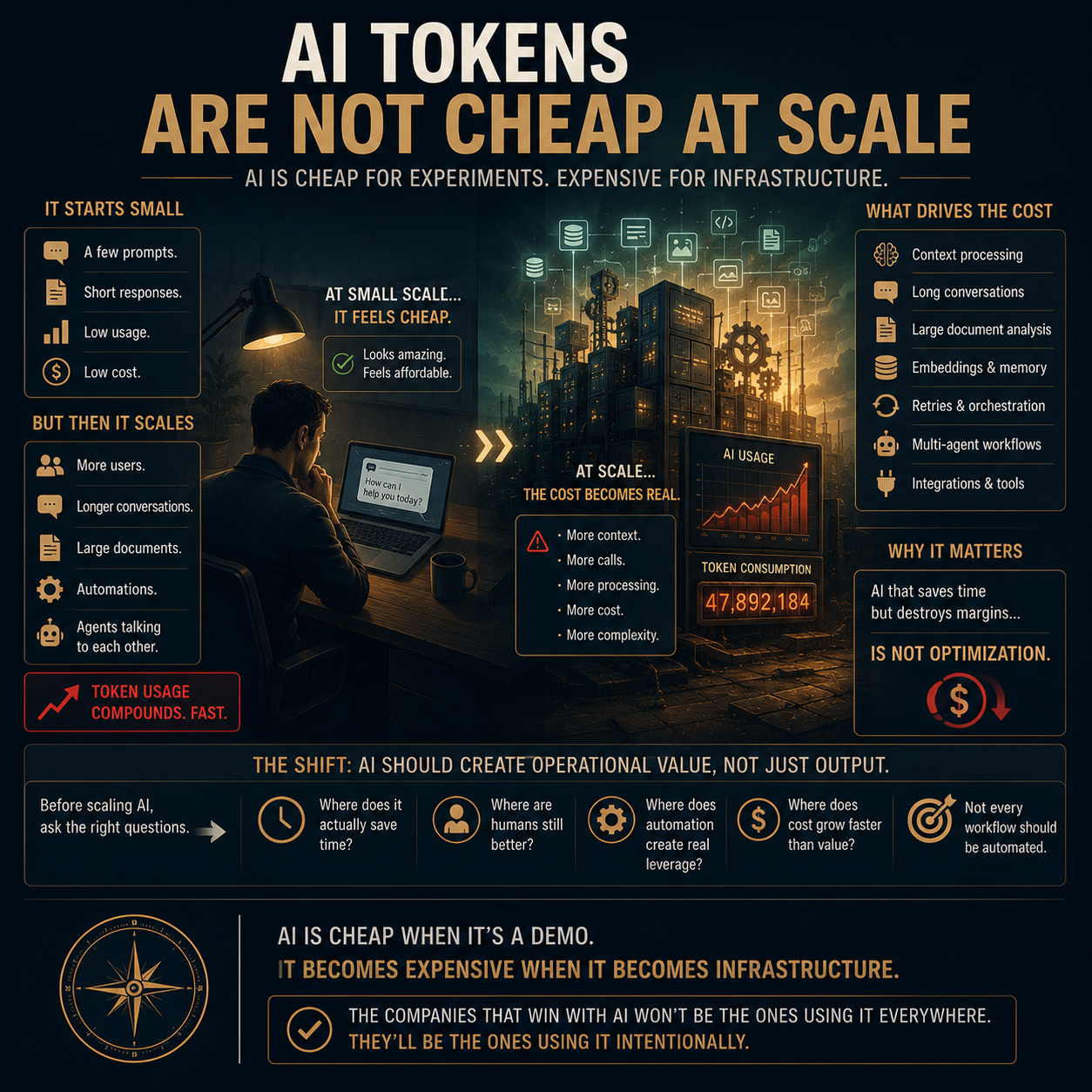 Cover Image for AI Tokens Are Not Cheap At Scale