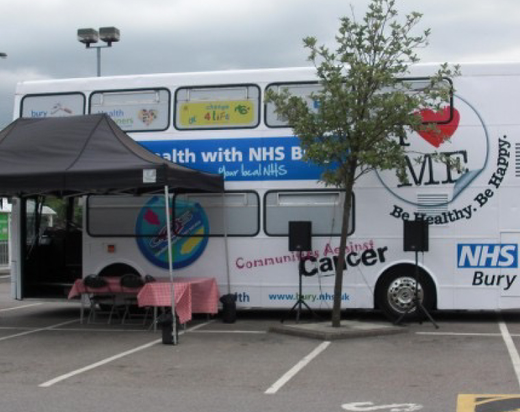 Bury NHS branded bus campaign