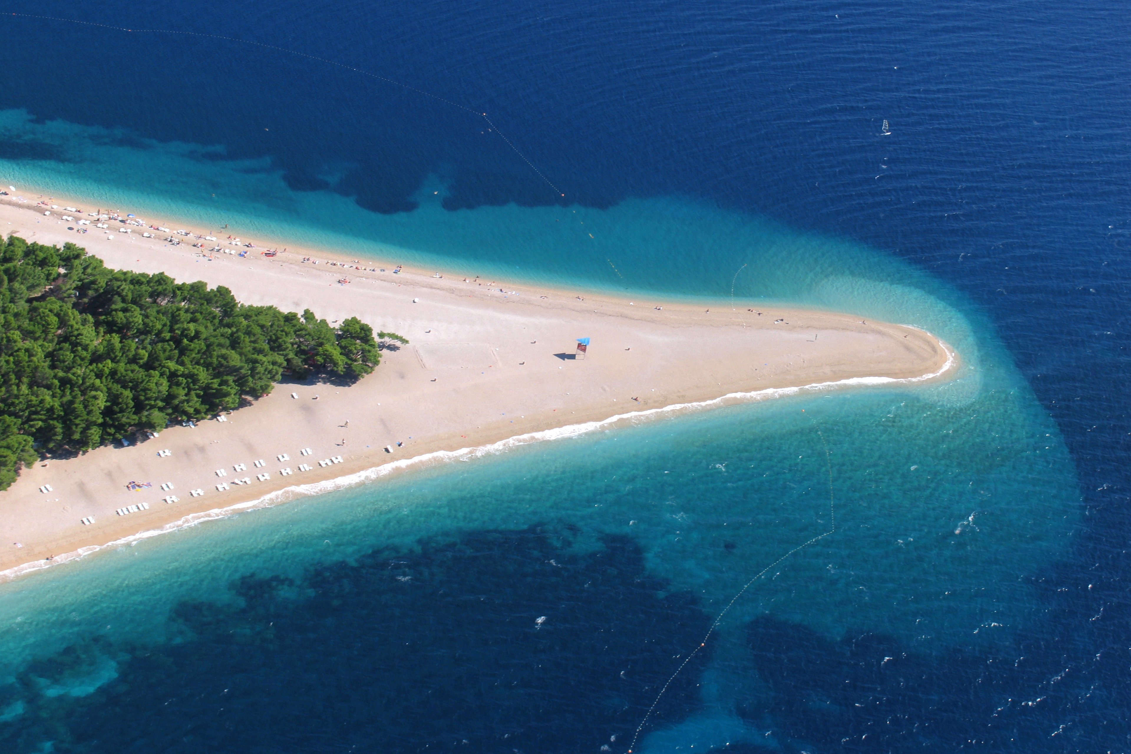 02 - Split Top 10 - Jane Foster - 9 Beaches and wtaersports in Bol on Brač - Zlatni Rat beach - credit Bol Tourist Board