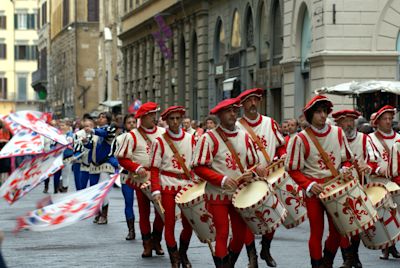 Drummers in Medieval Garb