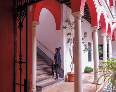 IN A SEVILLE COURTYARD