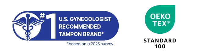 #1 U.S. gynecologist-recommended tampon brand
