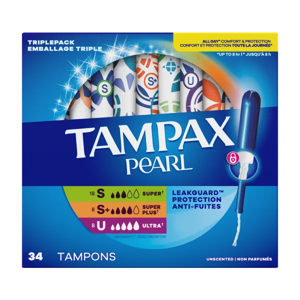 Tampax Pearl Triplepack Super/Super Plus/Ultra 34pack