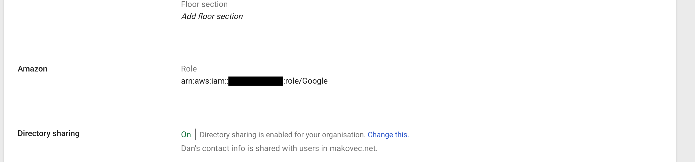 Broken AWS role attribute in Google Apps