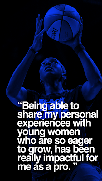 Being able to share my personal experiences with young women who are so eager to grow has been really impactful for me as a pro.
