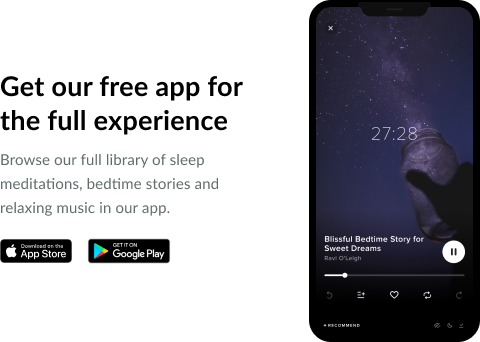 This fall asleep and calm down aid uses soothing stories, songs & more
