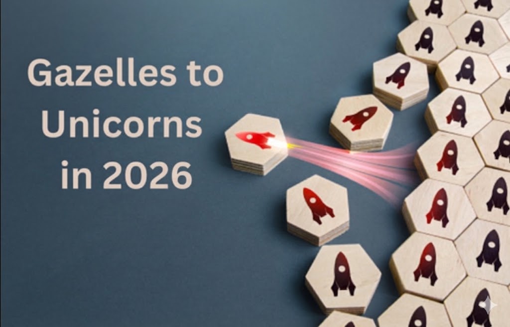 Startups That Can Go from Gazelles to Unicorns in 2026 blog cover image