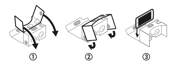 Dibujo técnico oficial de las Cardboard de Google.