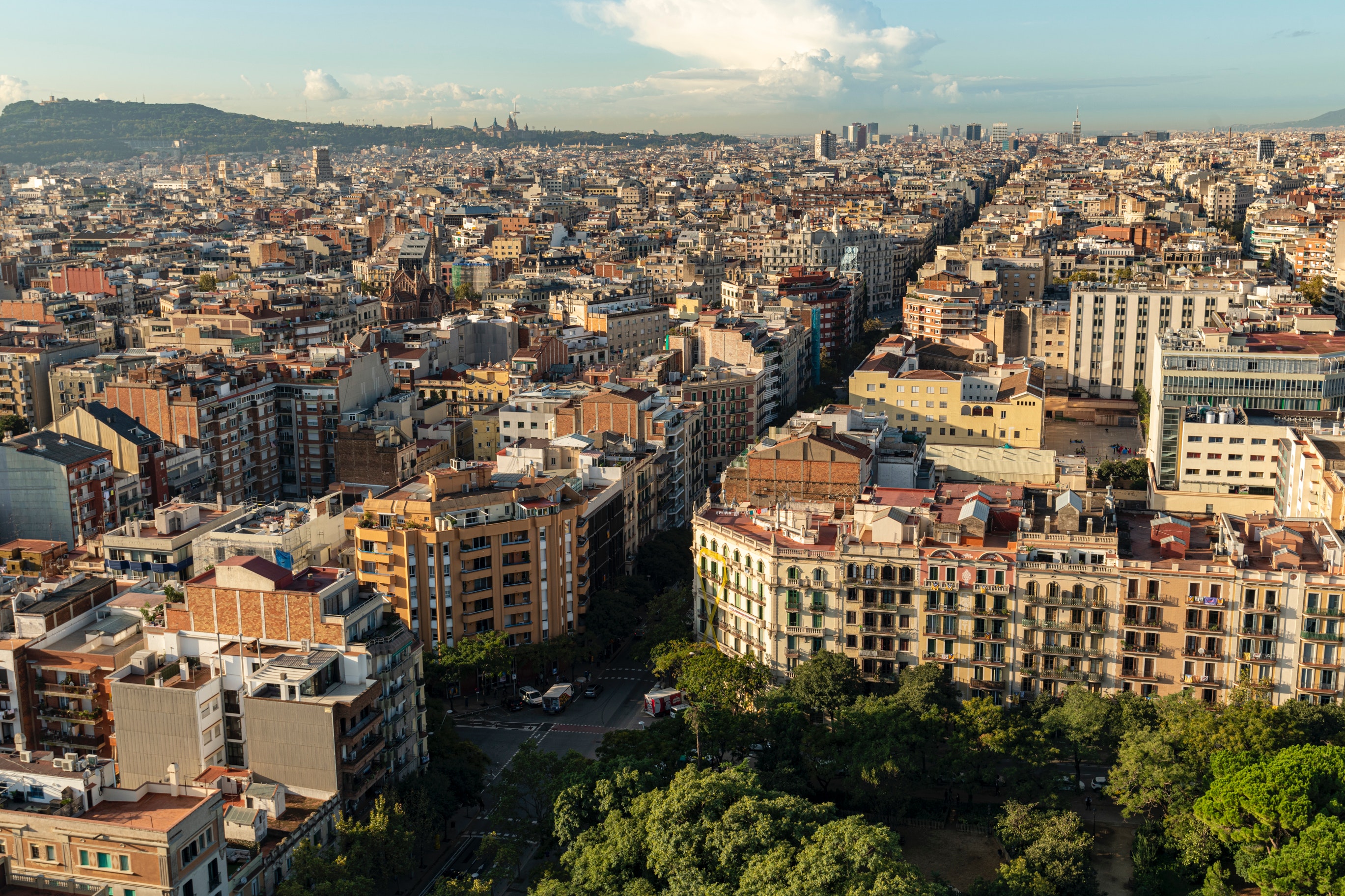 Aerial image of Barcelona