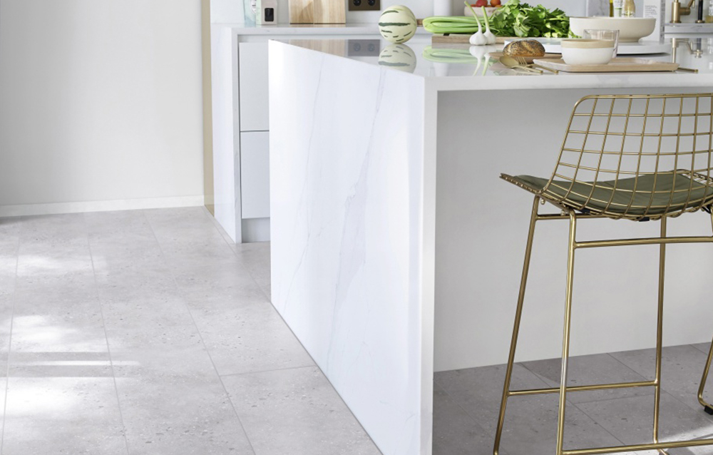 Cuisine avec stratifié effet béton