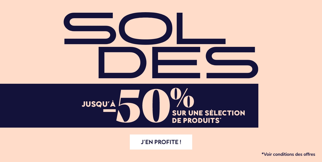 Jusqu'à -50% sur une sélection de produits*