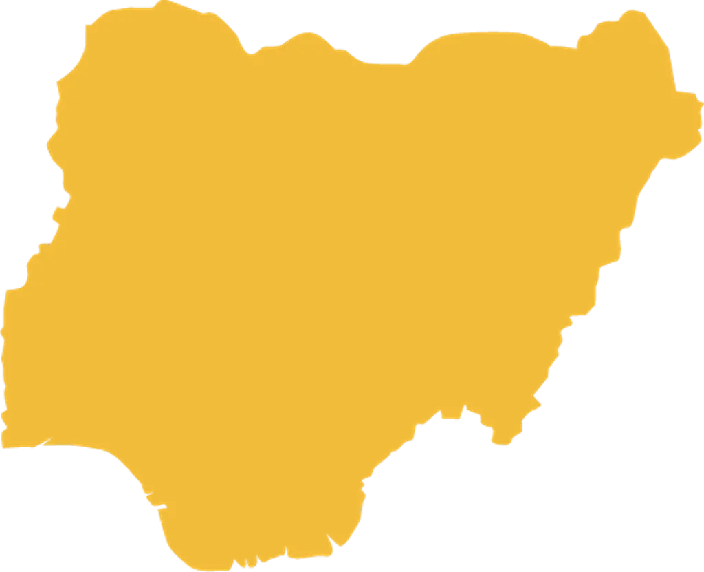 Outline map of Nigeria