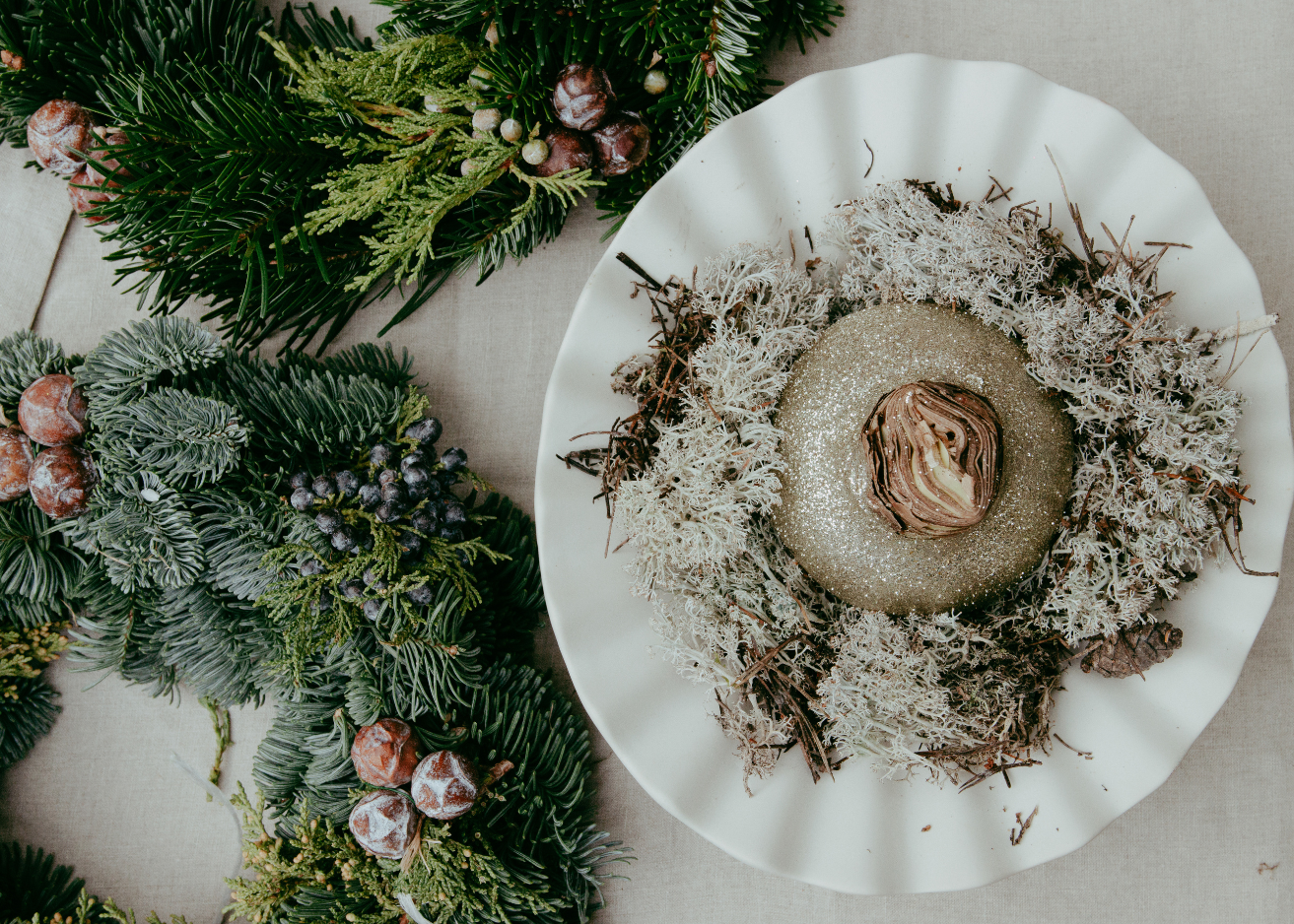 kransen,waxamaryllis,rendiermos,groen,23