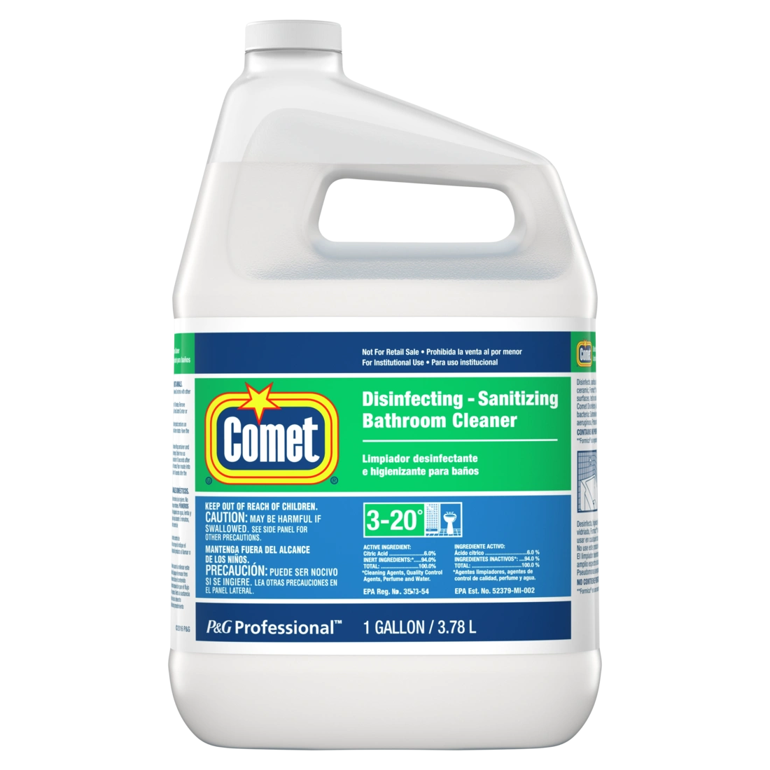  Disinfecting - Sanitizing Bathroom Cleaner-RTU Refill w/Spray Bottle 3-20 3/1 gal
