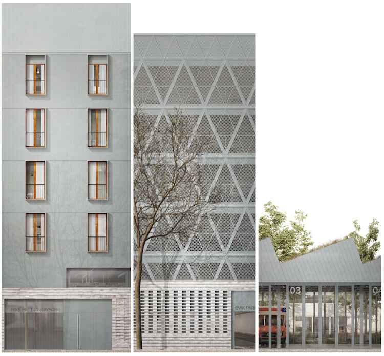 BUNDESWEHRKRANKENHAUS UNTERKÜNFTE, RETTUNGWACHE UND PARKHAUS, BERLIN
