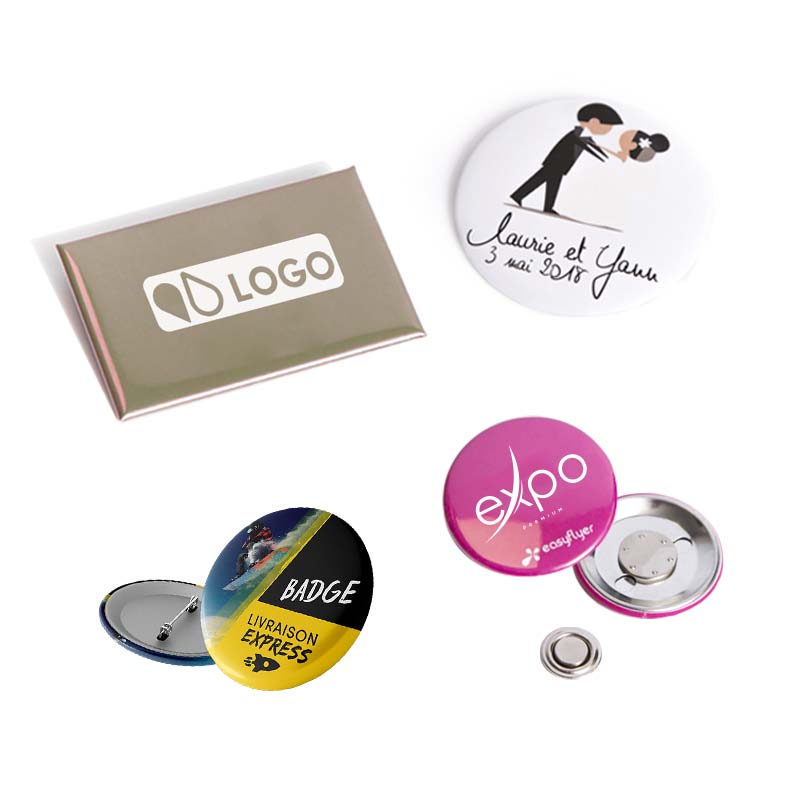 Badge magnétique personnalisable - Goodies publicitaires chez Kadopro