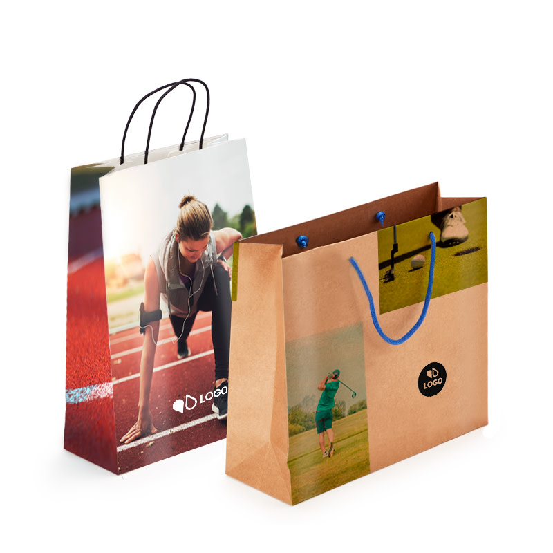 Sac Boutique en Papier avec Impression Personnalisée Totale